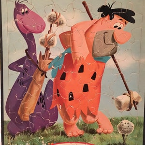 Vintage Flintstones frame tray puzzle