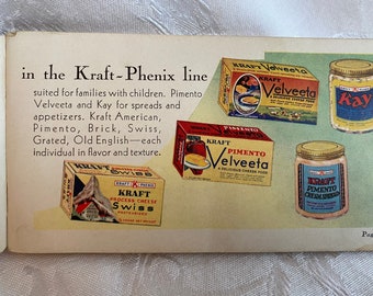 Vintage Kraft-Phenix cheese cookbook 1930’s