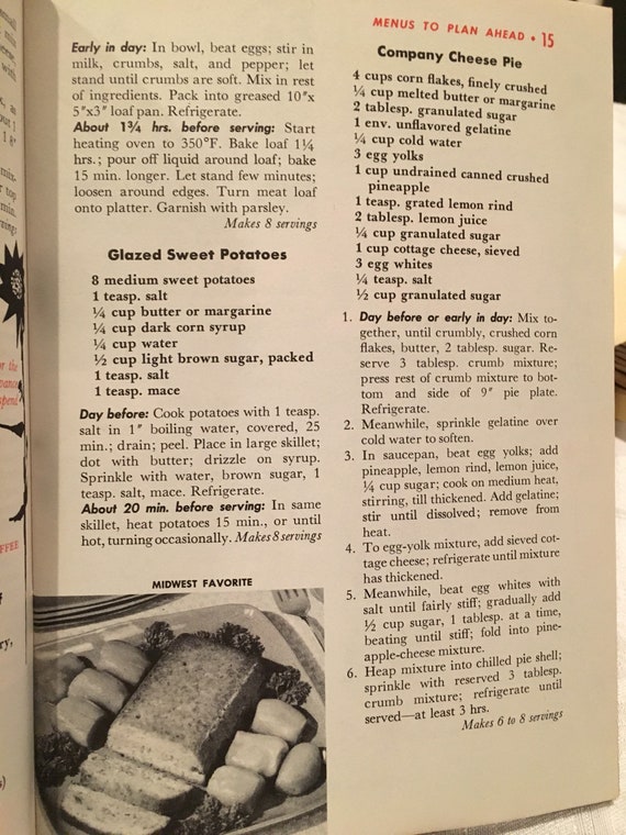 Livre De Recettes Vintage Bon Menage Entreprise Repas Et Etsy France