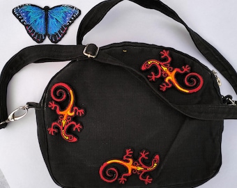 Embroidered Lizard patch, Nature lovers patch,Reptile embroidered applique, Cute Lizard