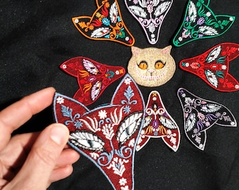 Naszywka Lis, Haftowany Lis, Nietypowa łatka żelazna, Wielokolorowa naszywka Lis, Naszywka na kurtkę, Naszywka na torbę, Naszywka na plecak, Czarna czerwona naszywka 3 cale