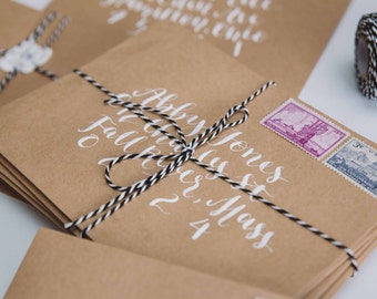 Enveloppe personnalisée adressage - Style de calligraphie : Ainslie