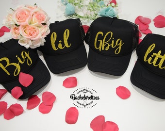 Little Big GBig GGBig Sorority hats, sorority hats, Little Big, Greek hats, Little sister, Big Sister, Big and Little hats, Reveal hats