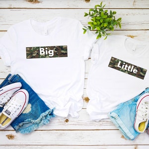 Big Little GBig GGBig College Sorority shirts, sorority reveal shirts, camouflage print, Little sister, Big Sister,Big and Little shirts S53