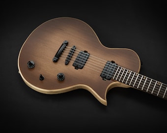 Handmade Custom Electric Guitar Brown Burst Top GQ6 / Les Paul Type