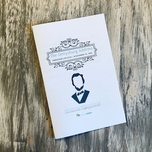The Gettysburg Address - CURSIVE Copywork