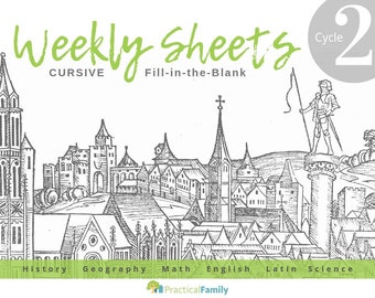 CC Cycle 2 Weekly Sheets CURSIVE