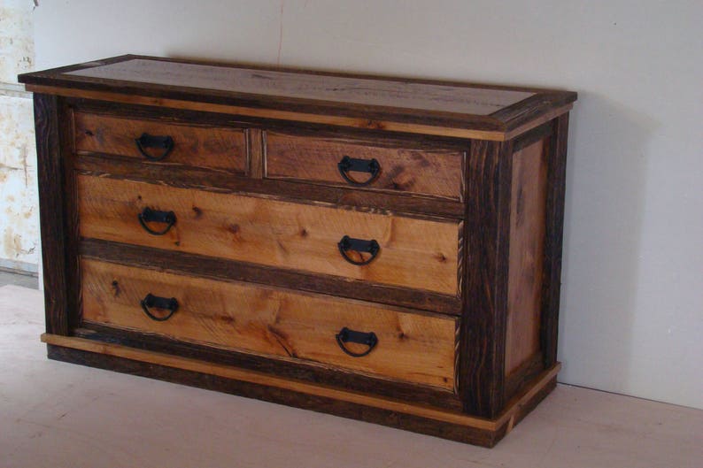 farmhouse rustic dresser solid wood dresser country dresser bedroom furniture Barnwood dresser