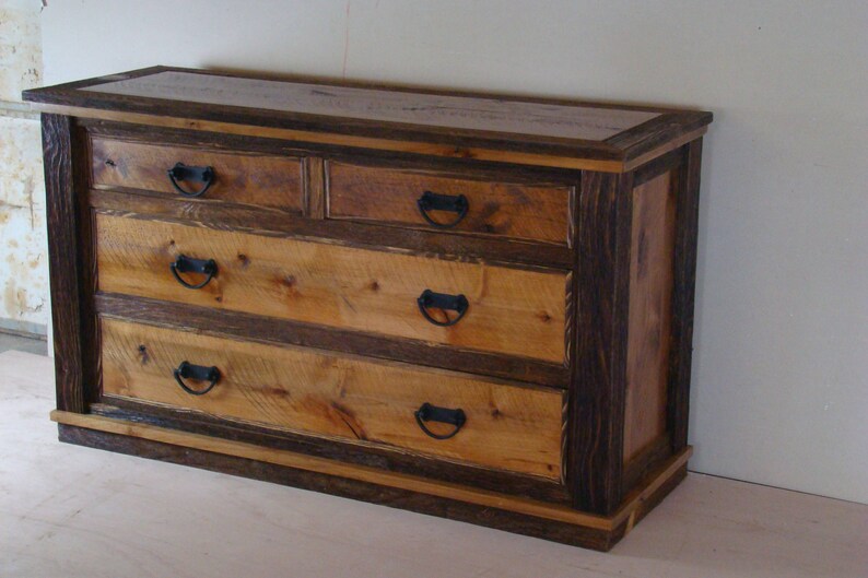farmhouse rustic dresser solid wood dresser country dresser bedroom furniture Barnwood dresser