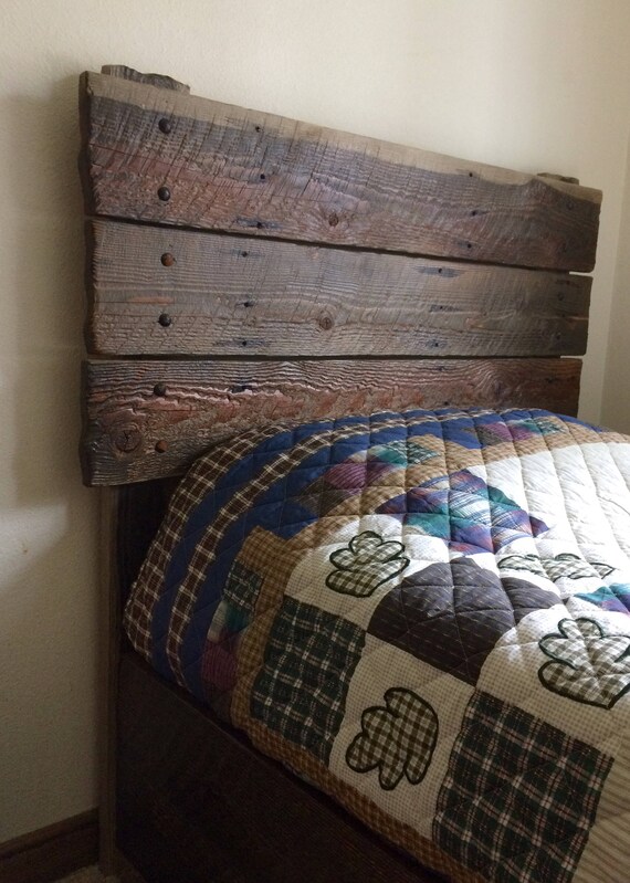 Twin Rustic Pedestal Bed With Drawers Rustic Twin Bed Child Bed Barnwood Bedroom Furniture Faux Barnwood