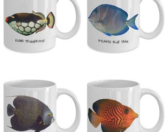 Tropical Fish Ceramic Mug Collection - Collectable Mugs Are A Great Gift For Scuba Divers