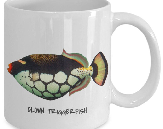 Clown Triggerfish - Tropical Fish Ceramic Mug Collection - Great Gift For Scuba Divers
