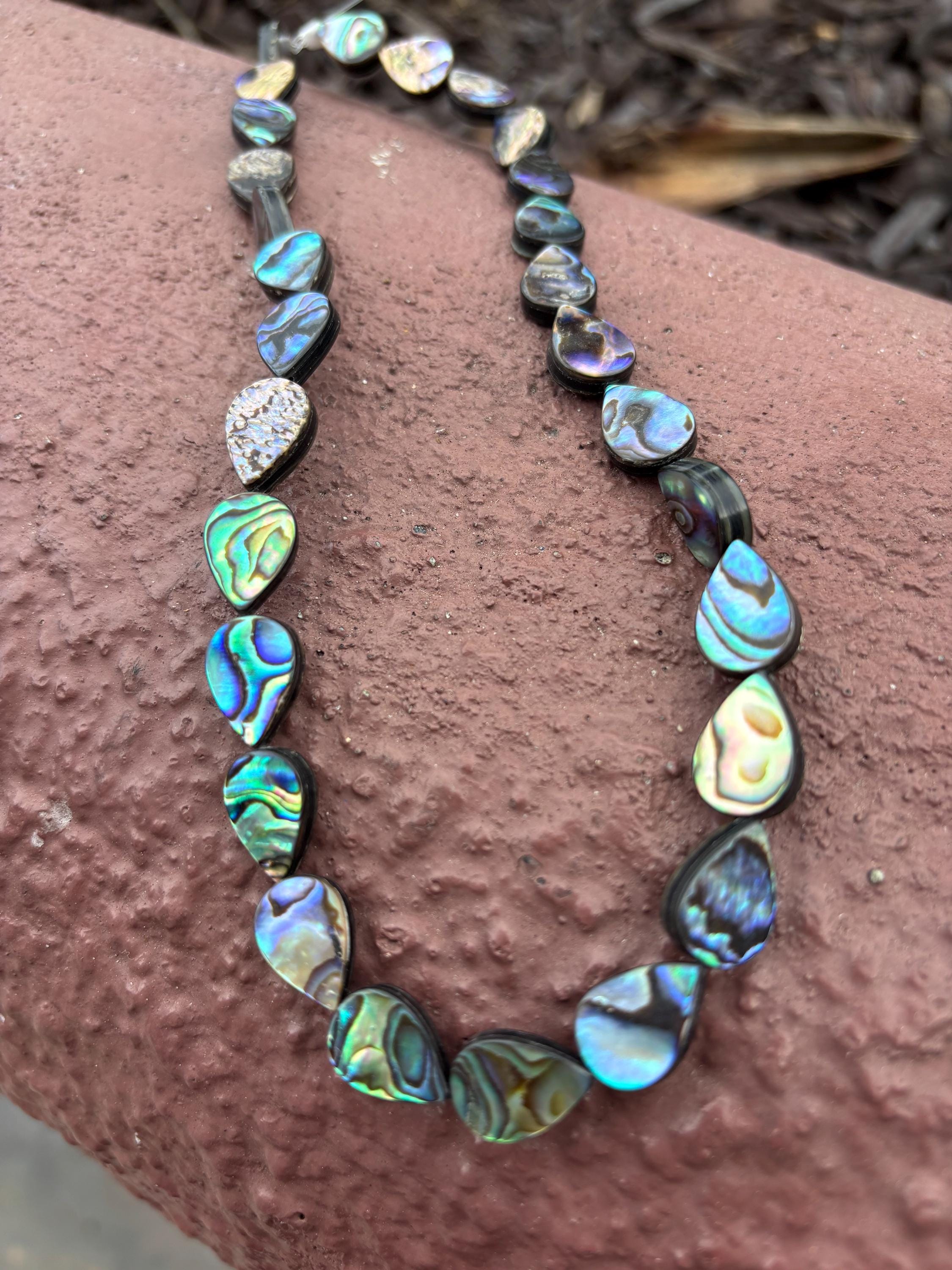 14 X 10mm Flat Abalone Shell Teardrop Beads - Etsy