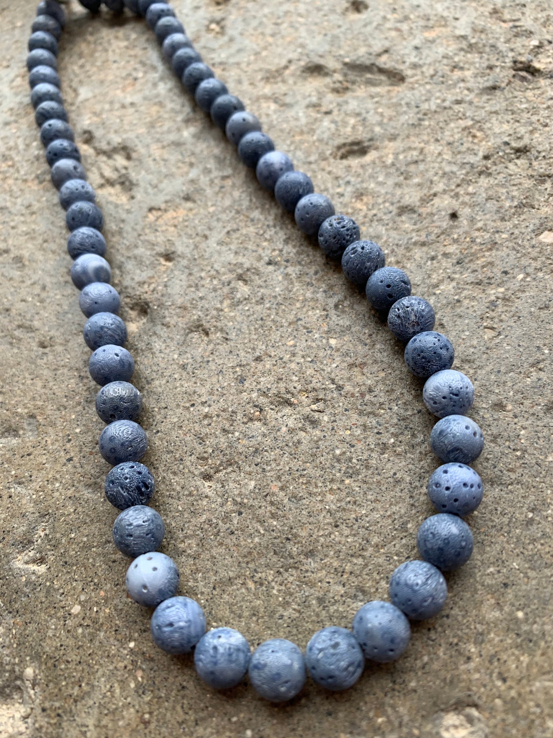 8mm Round Blue Sponge Coral Etsy Hong Kong