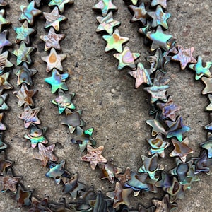 12mm Abalone Star Beads