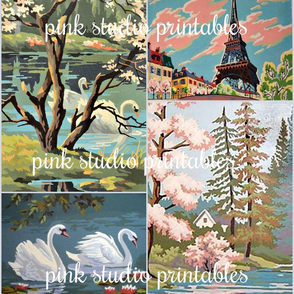 Vintage Paint by Number Etsy