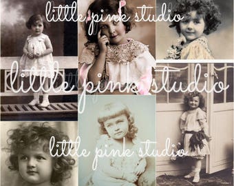 Little Darlings 01,  Printable Collage Sheet (digital download, printable)