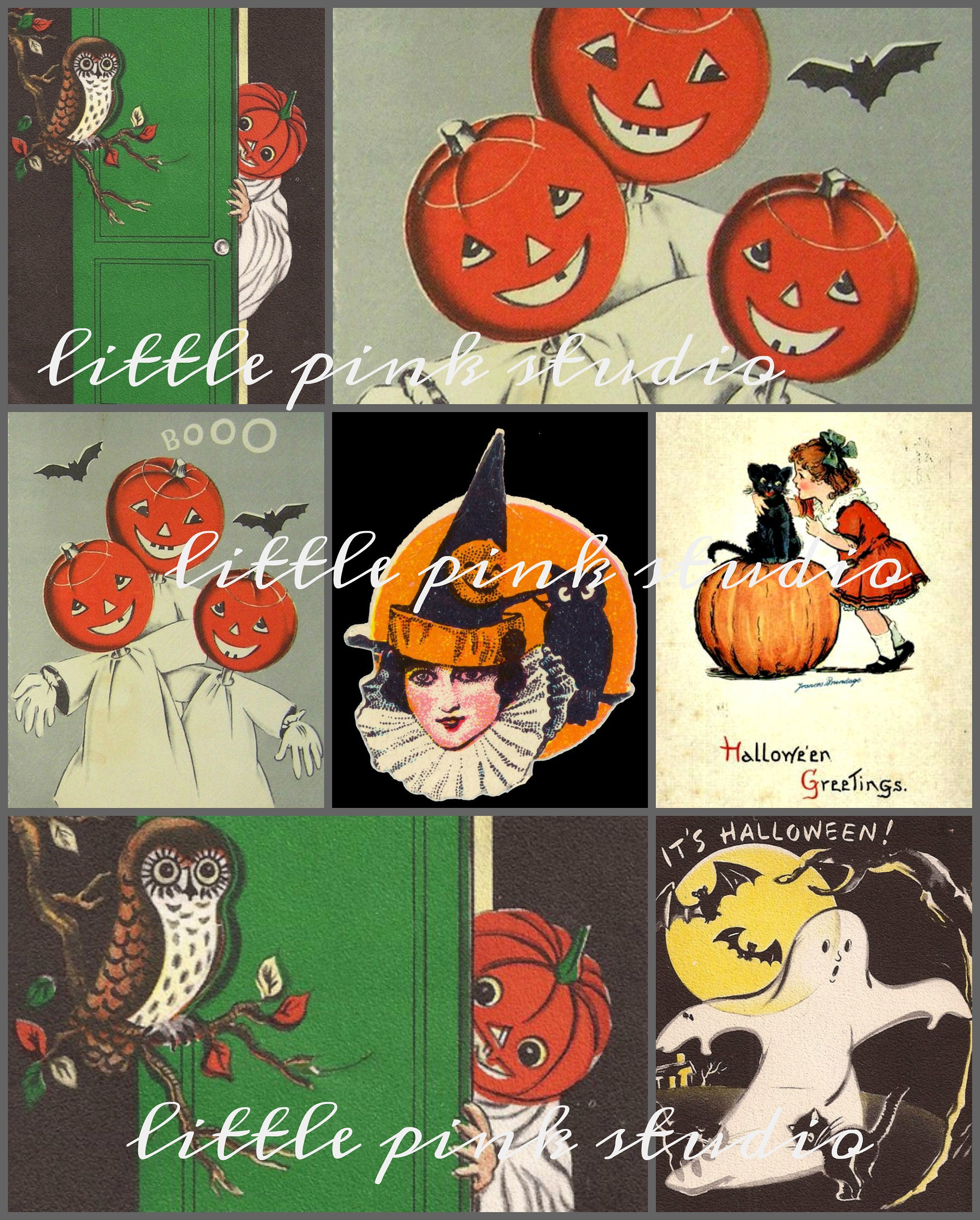 Halloween Collage Sheet printable, Digital Download - Etsy