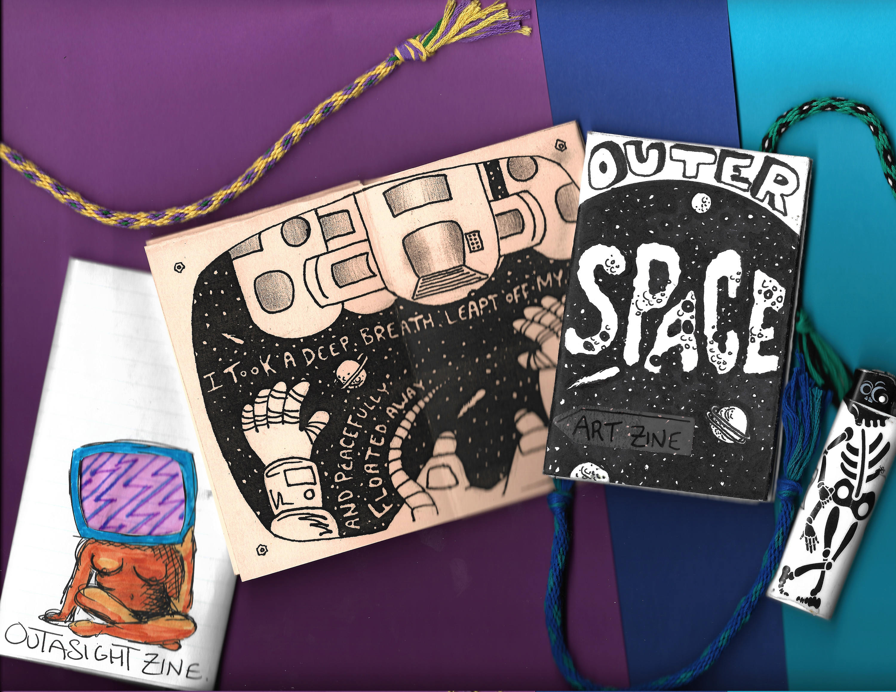 Outer Space Art Zine with Cute Story Etsy
