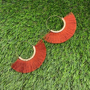 Tassel Fan Hoop Earring