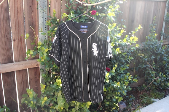 vtg 90s Pinstriped White Sox Baseball Jersey