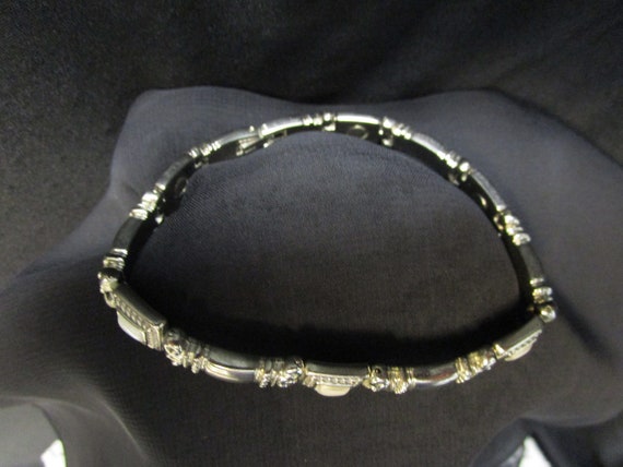 Silver Stainless Steel Link Moonstone Bracelet Co… - image 8