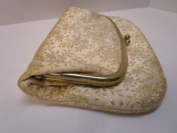 M Yamamoto Japan Tapestry Bag Gold Embroidered Ha… - image 2