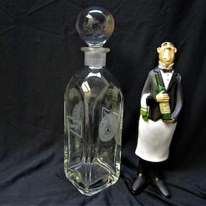 Vintage Schweppes Glass Decanter With Stopper Glass Bar Bottle Schweppes Coat Of Arms Decanter Tonic Bar Bottle Swiss Schweppes Decanter