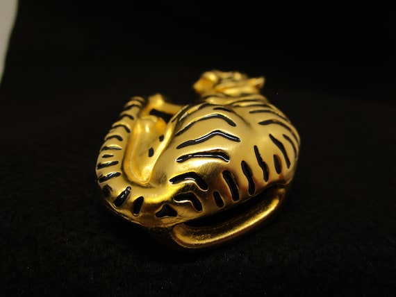 Large Exotic Tiger Pendant Safari Jewelry Crystal… - image 6