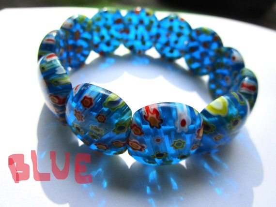 Venetian Murano Artisan Glass Bead Panel Bracelet… - image 5