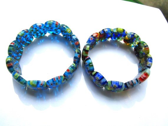 Venetian Murano Artisan Glass Bead Panel Bracelet… - image 7