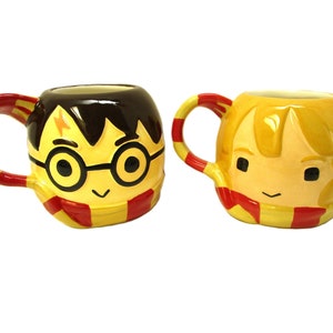 Juego de tazas de café de Harry Potter y Hermione Granger, Hogwarts, sopa, cacao, café y té.