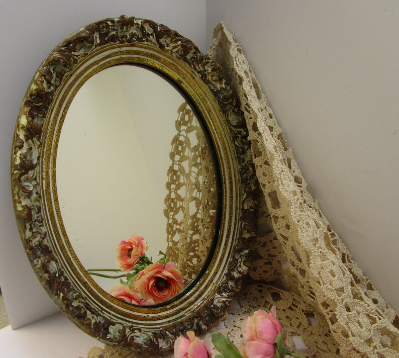 Antique Oval Mirror Vanity Dresser Mirror Tray Antique - Etsy