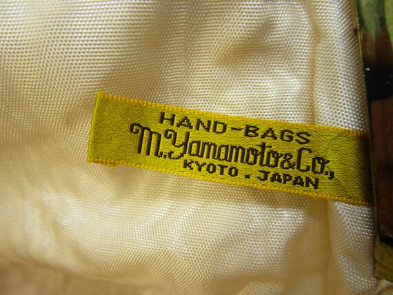 M Yamamoto Japan Tapestry Bag Gold Embroidered Ha… - image 6