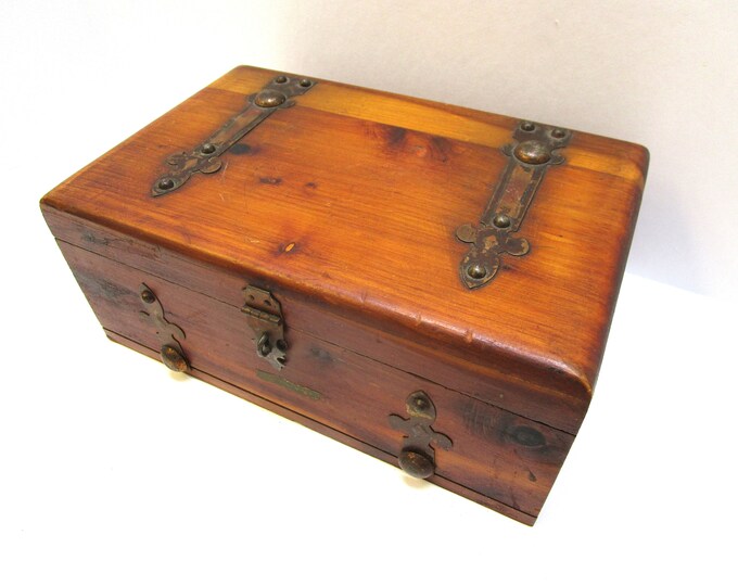 1930s Cedar Chest Jewelry Box Donald F Duncan Handmade Cedar Cigar Box