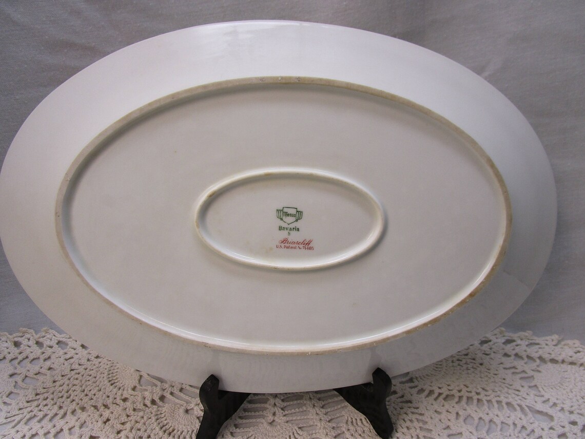 Thomas Bavaria Serving Platter Antique German Porcelain Meat Etsy