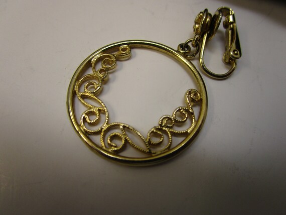 Vintage 10k Yellow Gold Hoop Earrings 2cm