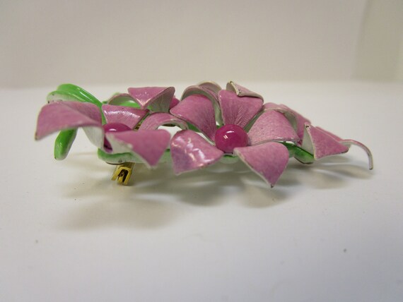 Beautiful Large Pink Flox Bouquet Brooch Pin Pink… - image 2