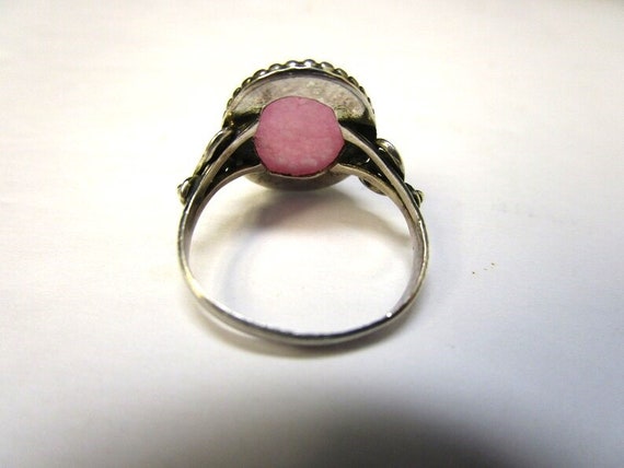 Size 4.5 Gorgeous Large Pink Rose Quartz Ring Ste… - image 10