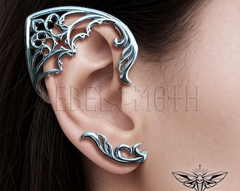 Gothic Elf Ear Cuff, No Piercing Elf Ears Earrings, 316L Stainless Steel Fantasy Ear Wrap, Fairy Ears Cosplay Jewelry