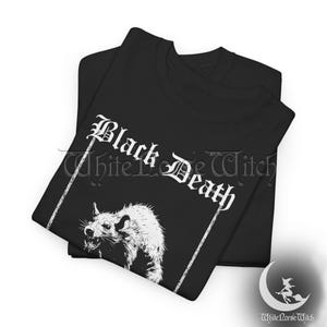Maglietta medievale del tour europeo della Morte Nera, maglietta Plague Rat, maglietta horror gotica, abbigliamento grunge goth, Dark Academia, moda Weirdcore immagine 9