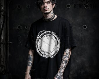 Black Hole Goth T-Shirt, Weird Vortex Shirt, Alternative Grunge Clothing, Dark Aesthetic Tee, Cosmic Gothic TShirt, Emo, Alt, Unisex / S-5XL
