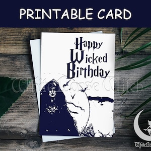 Wicked Witch Birthday Card: Dark Gothic Wiccan Gift (PDF Download)