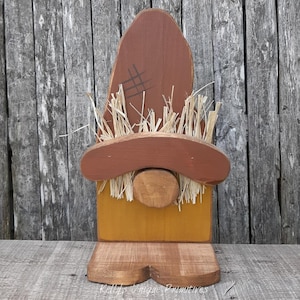 Primitive Scarecrow Gnomes Wooden Fall Gnome Home Decor