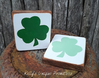 Shamrock Blocks St. Patrick's Day Tiered Tray Decor