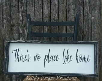 There's No Place Like Home Sign Farmhouse Decor Country Decor Rustic Home Decor Wall Decor
