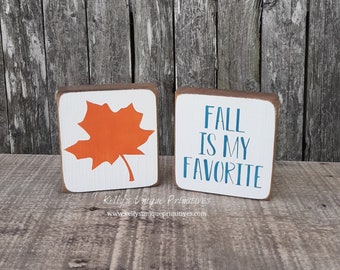Fall Is My Favorite Block Signs Fall Tiered Tray Decor