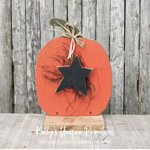 Primitive Wooden Pumpkin Fall Decor