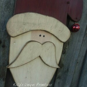 Primitive Santa Head Santa Door Hanger Christmas Decor Holiday Decor Primitive Country Decor bild 3
