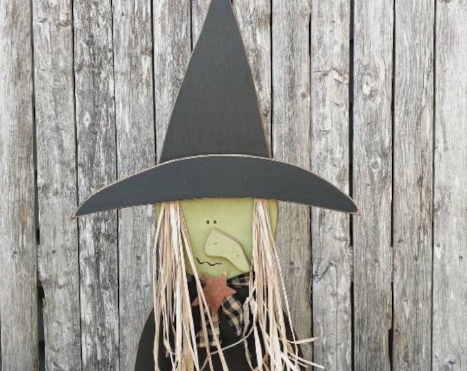 Wood Witch. Cute Witch. Fall Decor. Halloween Decor. Wooden Black ...